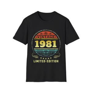 Vintage 1981 Limited Edition 1981 Birthday Shirts for Men Mens Shirts