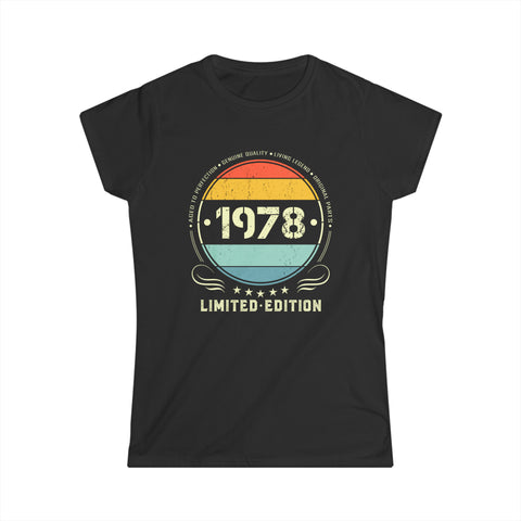 Vintage 1978 Limited Edition 1978 Birthday Shirts for Women Womens Shirts