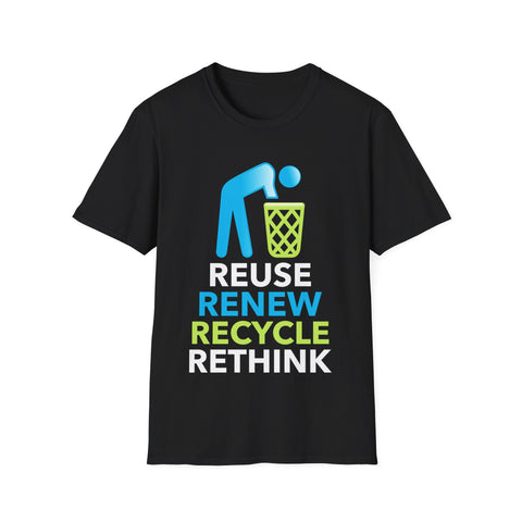 Cool Environment Reuse Renew Rethink Quote Earth Day Environment Men Shirts