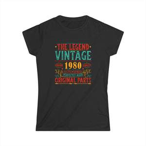 Vintage 1980 TShirt Women Limited Edition BDay 1980 Birthday Shirts for Women