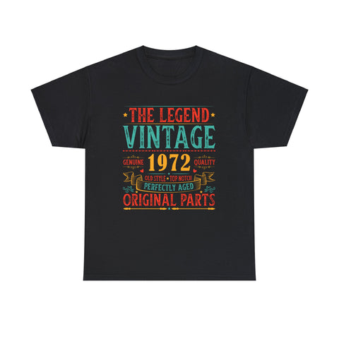 Vintage 1972 TShirt Men Limited Edition BDay 1972 Birthday Mens Shirt Plus Size Big and Tall
