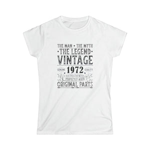 Vintage 1972 T Shirts for Women Retro Funny 1972 Birthday Womens Shirts