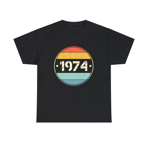 Vintage 1974 Birthday Shirts for Men Funny 1974 Birthday Mens Tshirts for Men Big and Tall