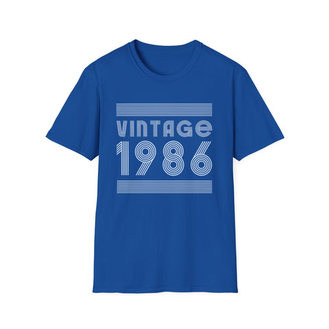 Vintage 1986 T Shirts for Men Retro Funny 1986 Birthday Mens Shirt