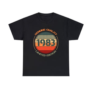 Vintage 1983 T Shirts for Men Retro Funny 1983 Birthday Mens Shirt Plus Size Big and Tall