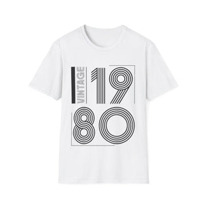 Vintage 1980 T Shirts for Men Retro Funny 1980 Birthday Shirts for Men