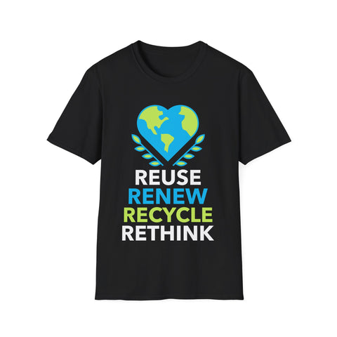 Environment Reuse Renew Rethink Activism Environmental Crisis Earth Day Mens Shirt