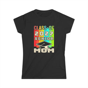 Proud Mom Class of 2027 Senior Graduate 2027 Gifts Senior 27 Womens T Shirt