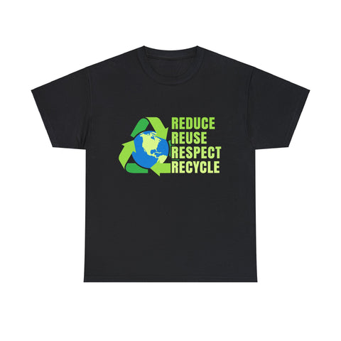 Vintage Green Environment Symbol Novelty Earth Day Environmental Men Shirts Big and Tall Plus Size