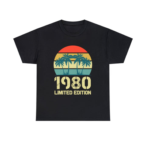 Vintage 1980 Birthday Shirts for Men Funny 1980 Birthday Mens Shirt Plus Size Big and Tall