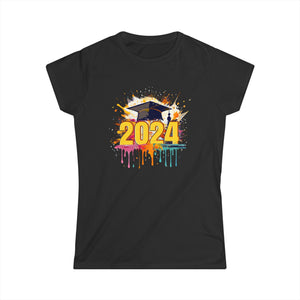 Senior 2024 Class of 2024 Back To School Teacher Students Women Tops