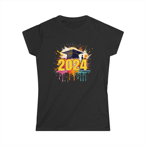 Senior 2024 Class of 2024 Back To School Teacher Students Women Tops