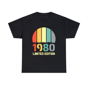 Vintage 1980 TShirt Men Limited Edition BDay 1980 Birthday Shirts for Men Plus Size Big and Tall