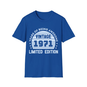 Vintage 1971 T Shirts for Men Retro Funny 1971 Birthday Men Shirts