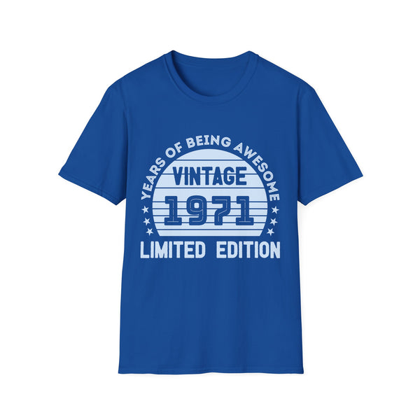 Vintage 1971 T Shirts for Men Retro Funny 1971 Birthday Men Shirts