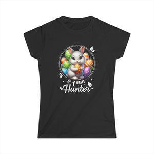 Women Easter Shirt Happy Easter Rabbit Bunny Rabbit Easter Womens Shirts