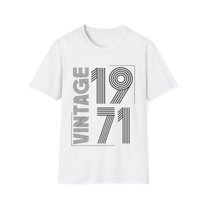 Vintage 1971 T Shirts for Men Retro Funny 1971 Birthday Mens T Shirts