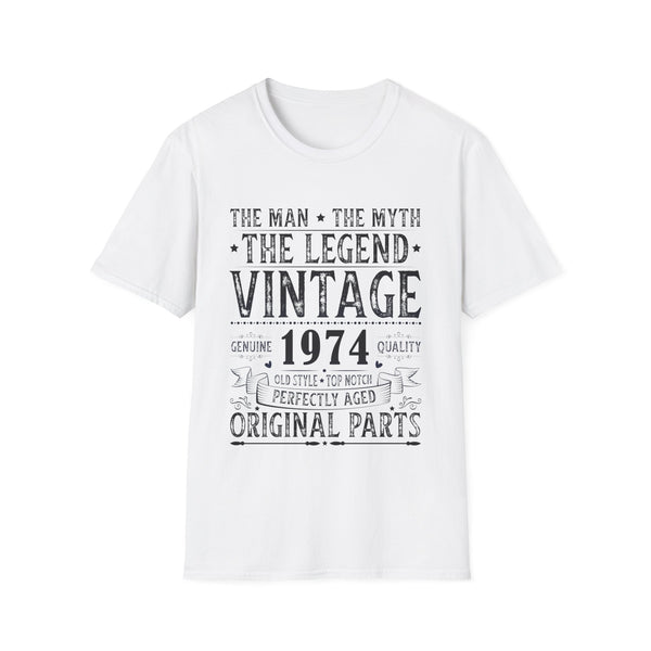 Vintage 1974 T Shirts for Men Retro Funny 1974 Birthday Mens Tshirts