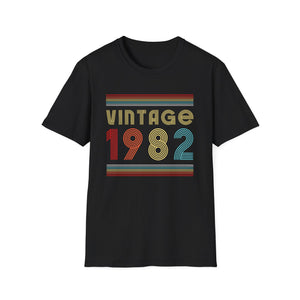 Vintage 1982 TShirt Men Limited Edition BDay 1982 Birthday Shirts for Men