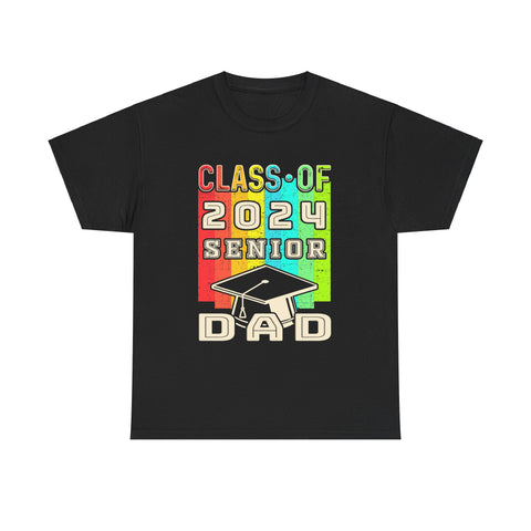 Proud Dad Class of 2024 Senior Graduate 2024 Gifts Senior 24 Men Shirts Big and Tall Plus Size