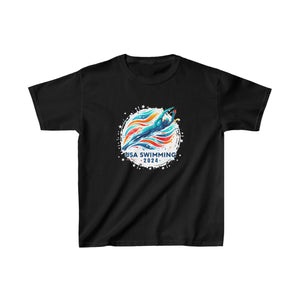 USA 2024 United States American Sport 2024 Swimming Shirts for Boys