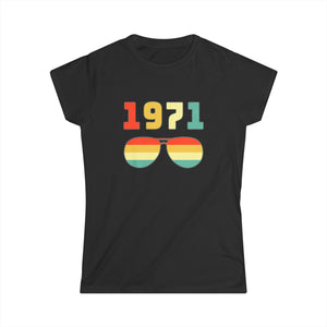 Vintage 1971 T Shirts for Women Retro Funny 1971 Birthday Women Shirts