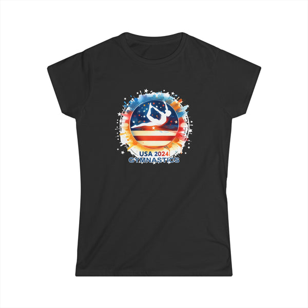 USA 2024 Games United States Gymnastics America 2024 USA Shirts for Women