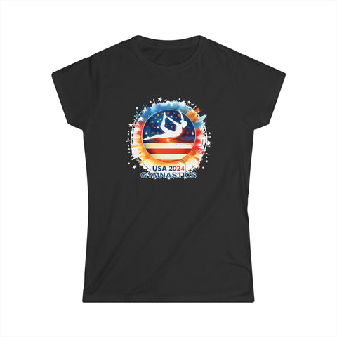 USA 2024 Games United States Gymnastics America 2024 USA Shirts for Women