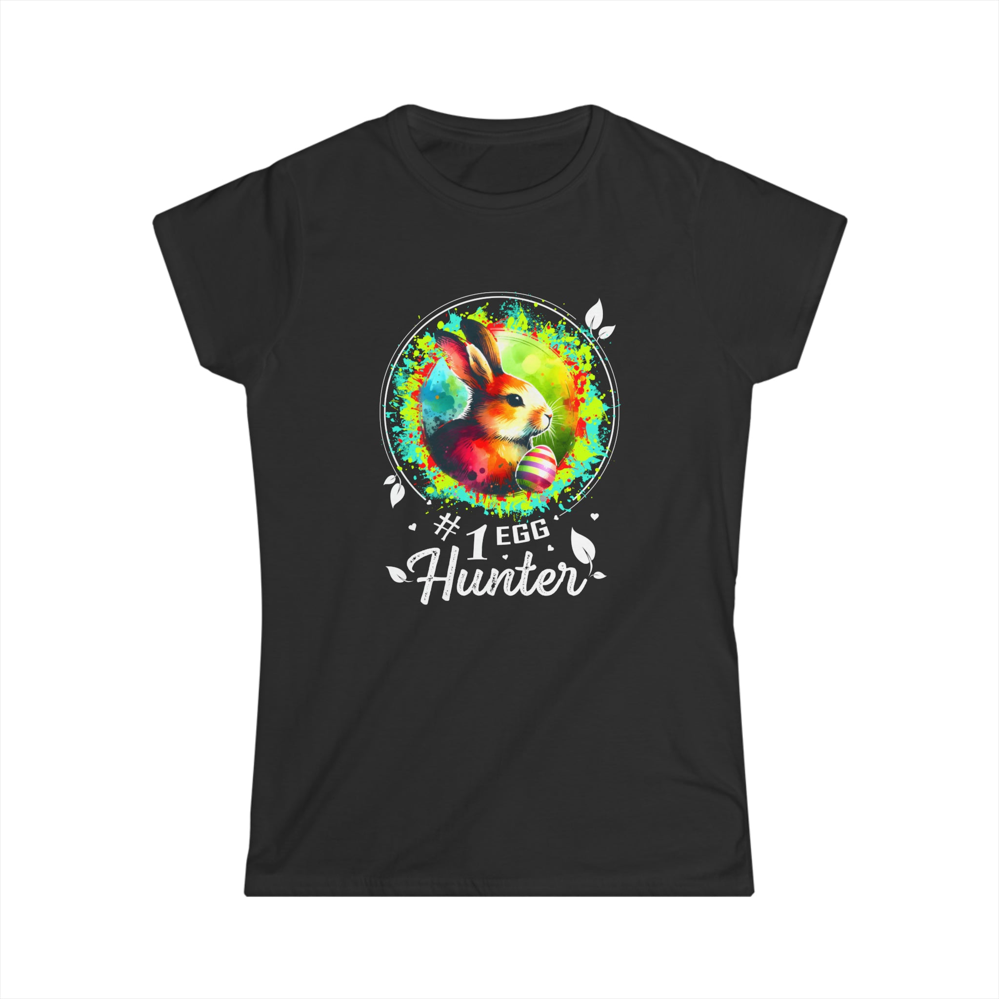 Easter #1 Easter Egg Hunter Bunny Womens Easter Shirt Easter Womens Shirt