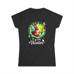 Easter #1 Easter Egg Hunter Bunny Womens Easter Shirt Easter Womens Shirt