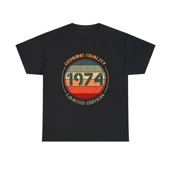 Vintage 1974 T Shirts for Men Retro Funny 1974 Birthday Men Shirts Big and Tall Plus Size