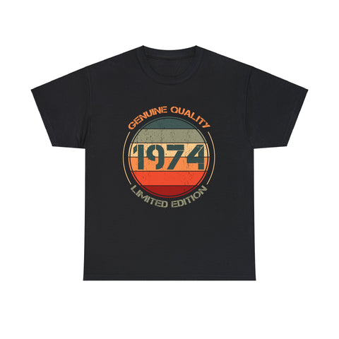 Vintage 1974 T Shirts for Men Retro Funny 1974 Birthday Men Shirts Big and Tall Plus Size