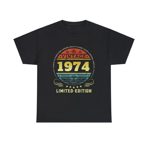 Vintage 1974 Limited Edition 1974 Birthday Shirts for Men Mens Shirt Plus Size Big and Tall