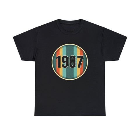 Vintage 1987 Birthday Shirts for Men Funny 1987 Birthday Big and Tall Tshirts Shirts for Men