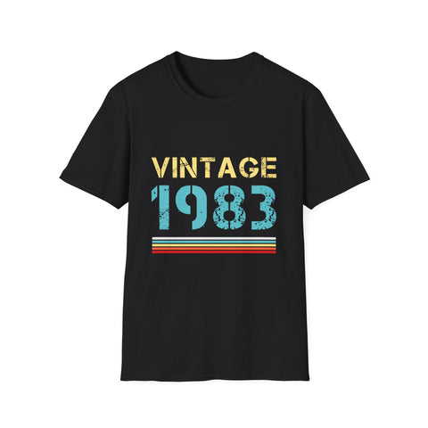 Vintage 1983 T Shirts for Men Retro Funny 1983 Birthday Shirts for Men