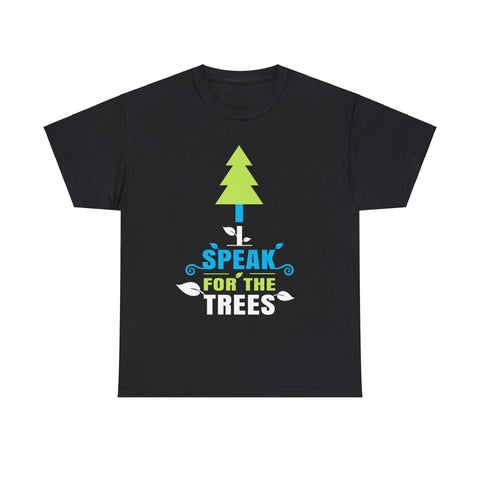 Earth Day I Speak For The Trees Design Nature Lover Big and Tall Shirts for Men Plus Size