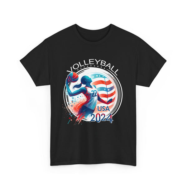 USA 2024 Summer Games Volleyball America Sports 2024 USA Big and Tall Shirts for Men Plus Size