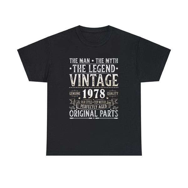 Vintage 1978 TShirt Men Limited Edition BDay 1978 Birthday Mens Tshirts for Men Big and Tall