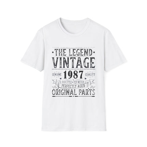 Vintage 1987 TShirt Men Limited Edition BDay 1987 Birthday Shirts for Men