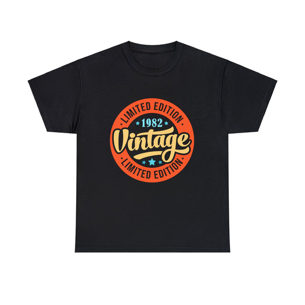 Vintage 1982 T Shirts for Men Retro Funny 1982 Birthday Men Shirts Big and Tall Plus Size
