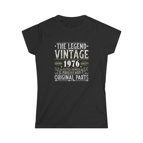 Vintage 1976 T Shirts for Women Retro Funny 1976 Birthday Shirts for Women