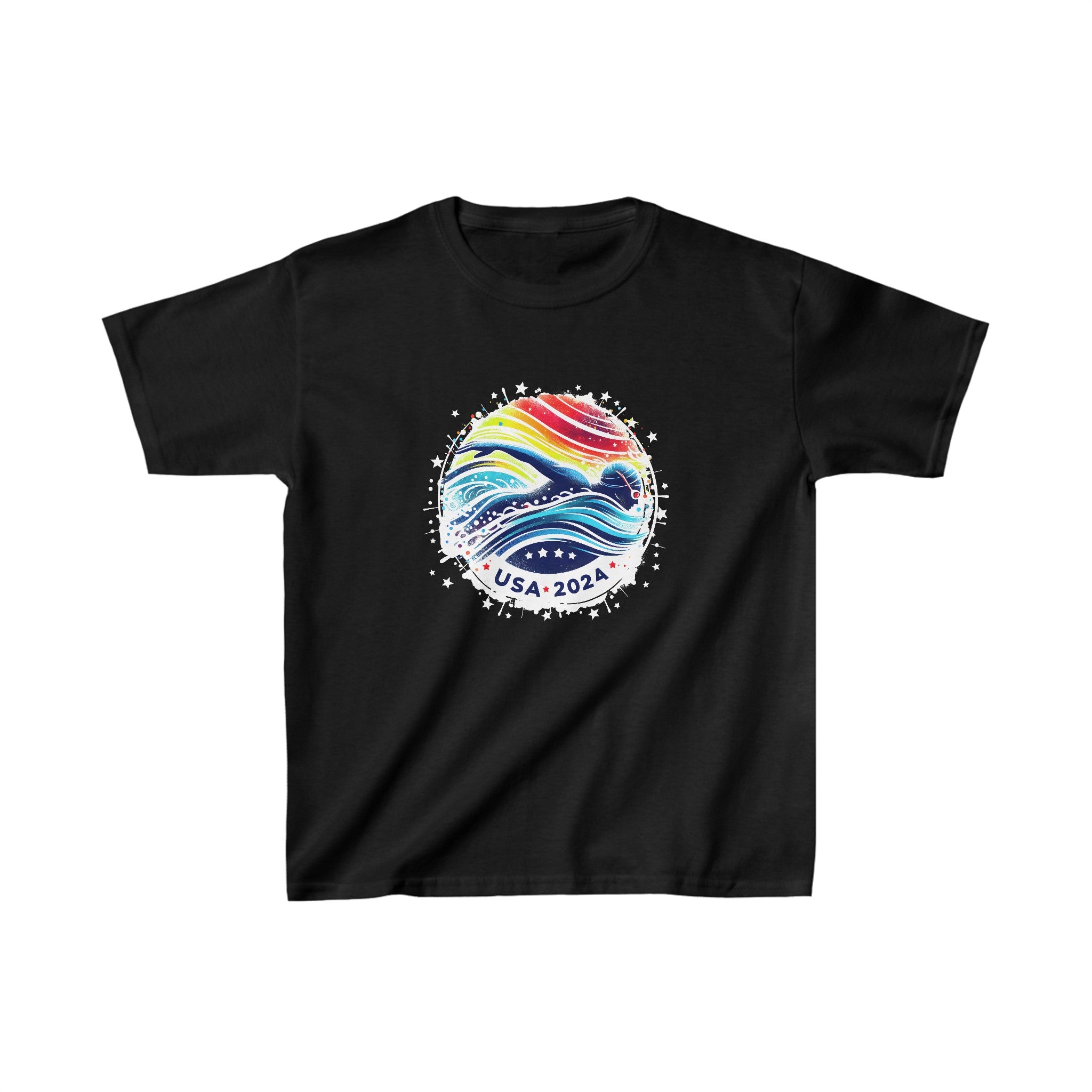 USA 2024 Summer Games Swimming America Swimming 2024 USA Shirts for Girls