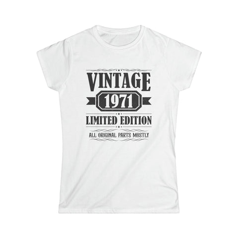 Vintage 1971 T Shirts for Women Retro Funny 1971 Birthday Womens Shirt