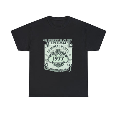 Vintage 1977 TShirt Men Limited Edition BDay 1977 Birthday Shirts for Men Plus Size Big and Tall