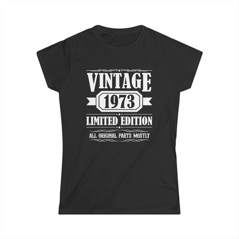 Vintage 1973 TShirt Women Limited Edition BDay 1973 Birthday Women Shirts