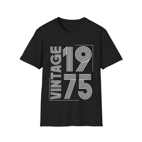 Vintage 1975 T Shirts for Men Retro Funny 1975 Birthday Mens Shirts