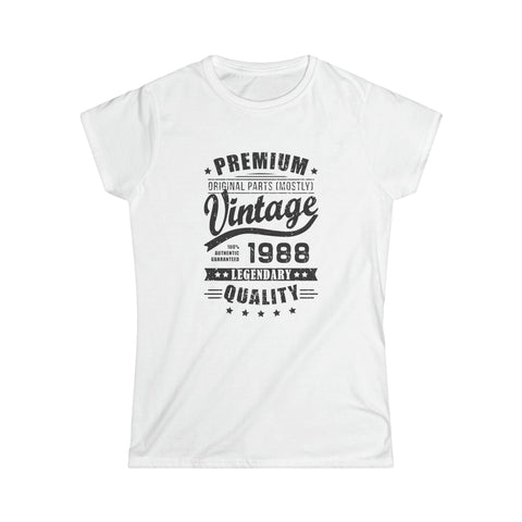 Vintage 1988 T Shirts for Women Retro Funny 1988 Birthday Womens T Shirt