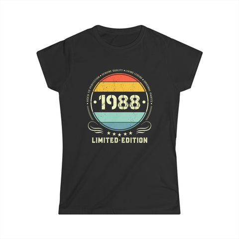 Vintage 1988 Limited Edition 1988 Birthday Shirts for Women Women Shirts