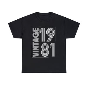 Vintage 1981 T Shirts for Men Retro Funny 1981 Birthday Mens Tshirts for Men Big and Tall
