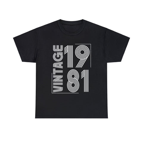 Vintage 1981 T Shirts for Men Retro Funny 1981 Birthday Mens Tshirts for Men Big and Tall